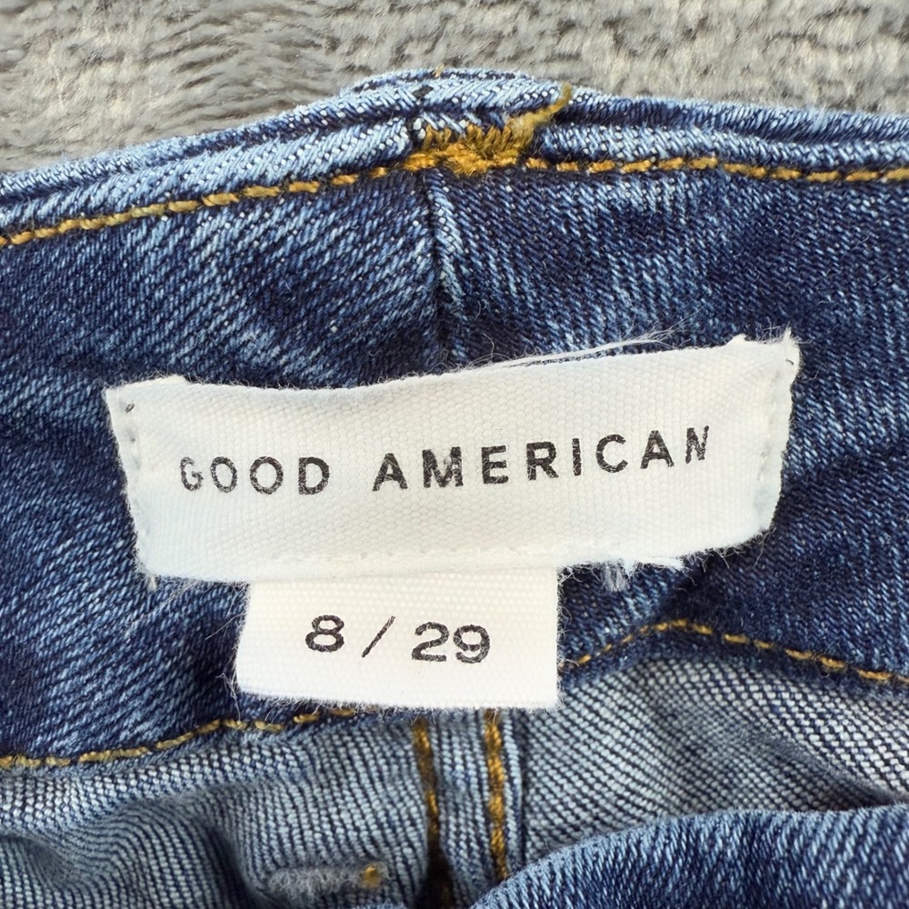 Good American Good Legs Skinny Jeans Blue Medium Wash 8/29 GLDV873T High Rise - Picture 2 of 9